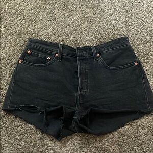 Black Denim Women's Shorts